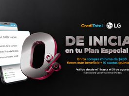LG y Mundo Total impulsan el acceso a la tecnología con 0% de inicial y financiamiento de hasta 10 cuotas sin intereses